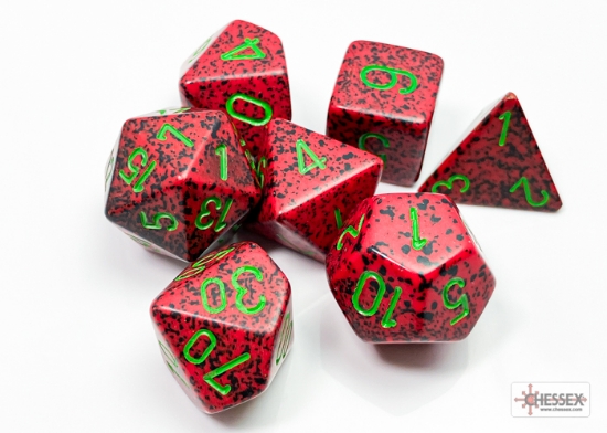 Speckled Strawberry Polyhedral 7-Dice Set - CHX25304